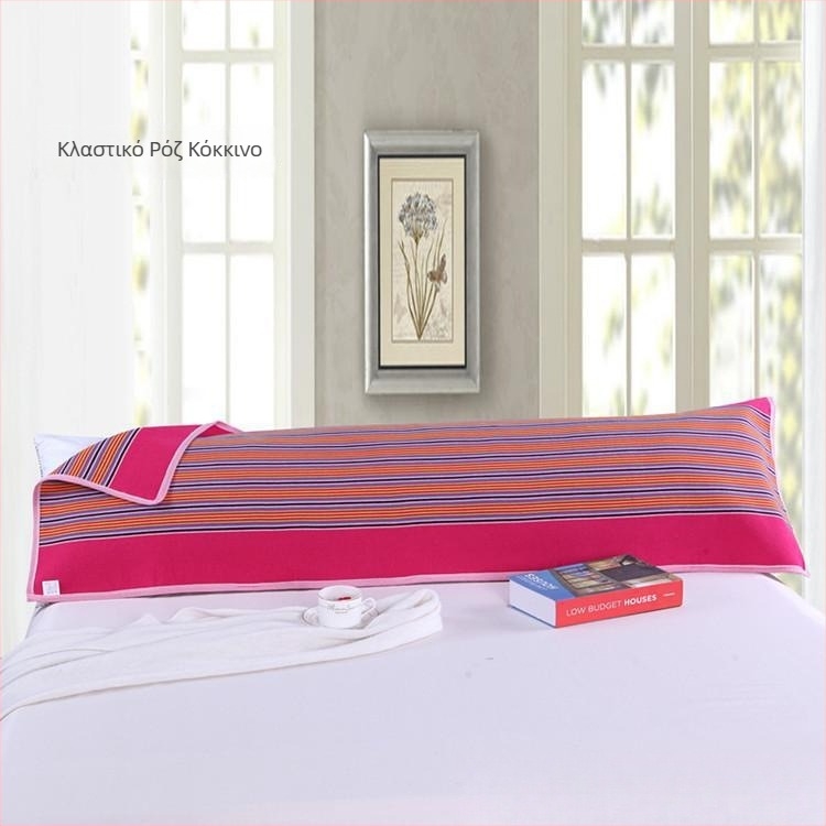 Κάλυμμα μαξιλαριού για δύο, παραδοσιακός τραχύς βαμβακερός ιστός, μακρύ στυλ, πυκνή ύφανση.