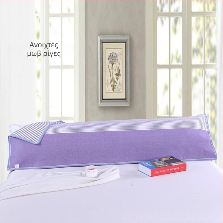 Κάλυμμα μαξιλαριού για δύο, παραδοσιακός τραχύς βαμβακερός ιστός, μακρύ στυλ, πυκνή ύφανση.