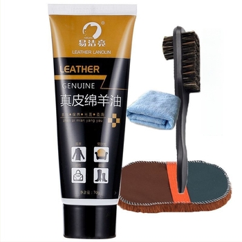 Σετ γυαλιστικού δερμάτινων υποδημάτων – στερεό γυαλιστικό, λάδι συντήρησης και σετ βούρτσες καθαρισμού
