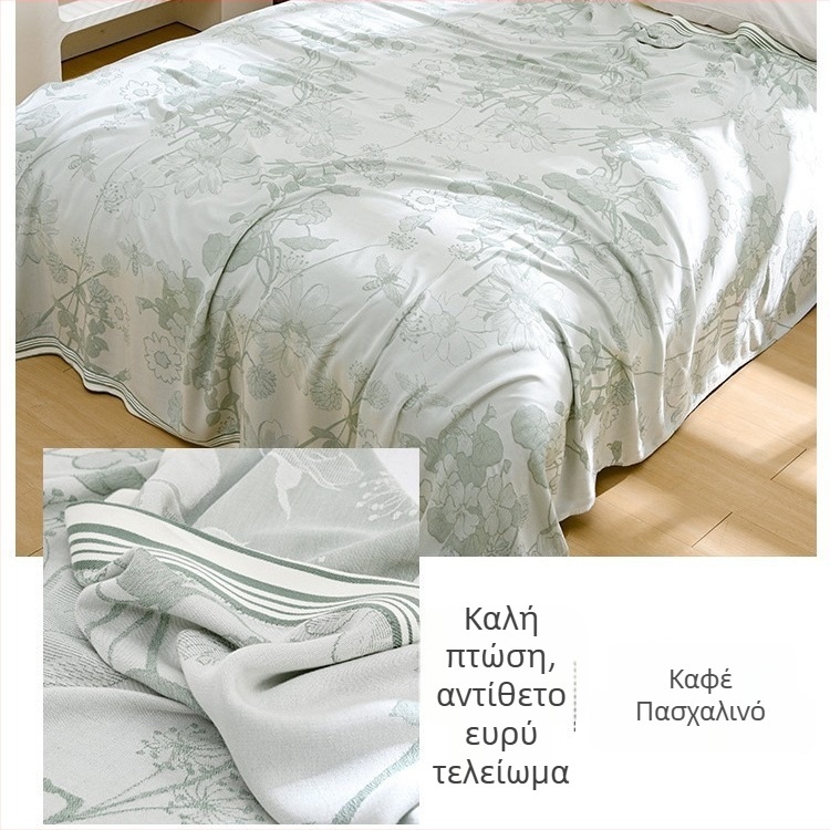 Κουβέρτα από ίνες μπαμπού – Δροσερή αίσθηση Ice Silk, Για όλες τις εποχές, Σχέδιο με λουλούδια, Μοντέρνο μινιμαλιστικό στυλ, Βάρος 800-999 γρ
