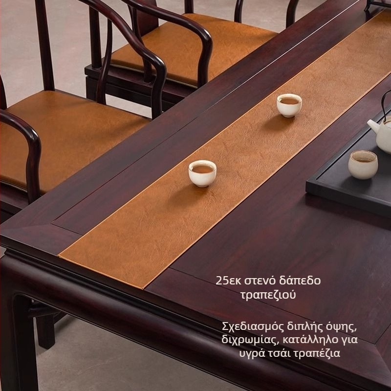 Φλάγκ για τραπέζι σε νέο κινεζικό στυλ, PVC 70% / Πολυεστέρας 30%, καθιστικό, μονόχρωμο μοτίβο, με δυνατότητα προσαρμογής