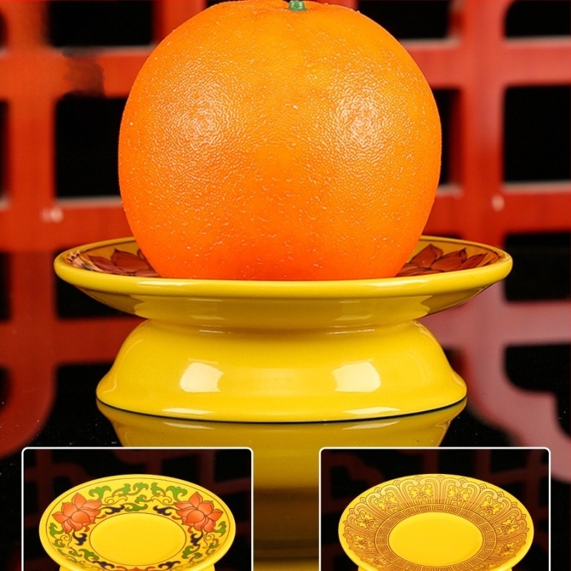 Πιάτο φρούτων για τον Βούδα, διακοσμητικό πιάτο με μεταξωτό λουλούδι, στυλ γενικού σκοπού, επιφάνειας: Άλλο, δώρο γενεθλίων