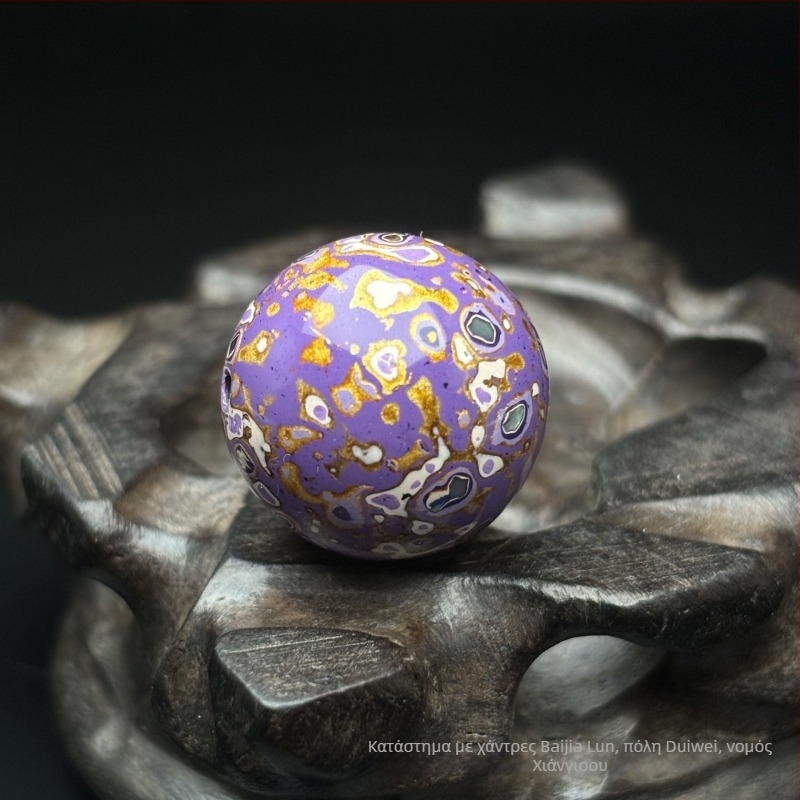 Ξύλινο βραχιόλι με κινεζικό ύφος, χειροποίητο, με μαργαριτοειδές ένθετο και χάντρες Βούδα