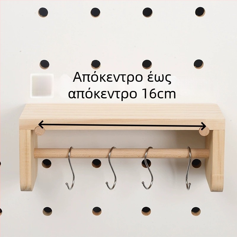 Αξεσουάρ από στερεό ξύλο για πάνελ οπών με σκανδιναβική κρεμάστρα φορτίου, ξύλο beech, μάρκα Baimao, προέλευση Linyi, κυκλοφόρησε άνοιξη 2020