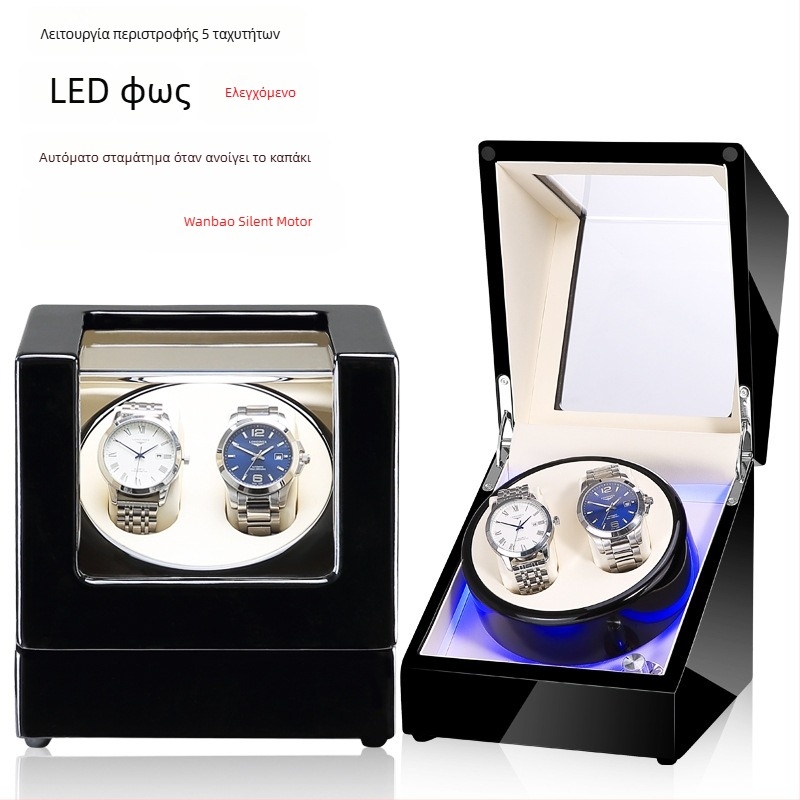 Κουτί Κουρδίσματος Ρολογιών για Αυτοματικά Μηχανικά Ρολόγια | Μοντέλο SVC2000, MDF με φινίρισμα piano, Χειροκίνητη Λειανση και Γυάλισμα | Μάρκα Svicheon/Svetron