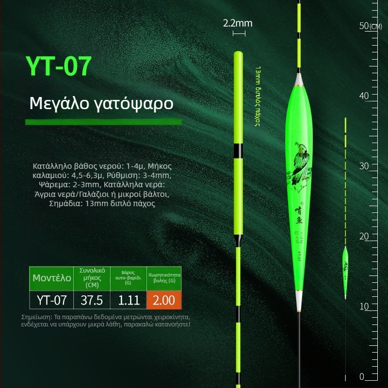 Αλιευτικό φλάουτ κατακόρυφης ροής - νανοϋλικό, υψηλή ευαισθησία, παχυνμένος σχεδιασμός, μοντέλο 32889