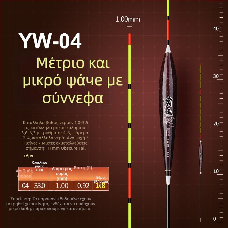 Αλιευτικό φλάουτ κατακόρυφης ροής - νανοϋλικό, υψηλή ευαισθησία, παχυνμένος σχεδιασμός, μοντέλο 32889