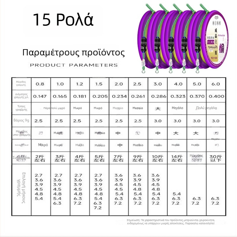 Σετ γραμμής αλιείας με χρυσή κλωστή – κύρια γραμμή δεμένη, ολοκληρωμένο προϊόν, μαλακό σετ