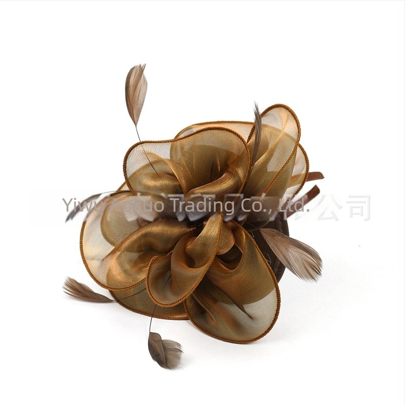 Αξεσουάρ μαλλιών με φτερά για νύφη, ρετρό στυλ, χειροποίητο, φθινοπωρινό 2023