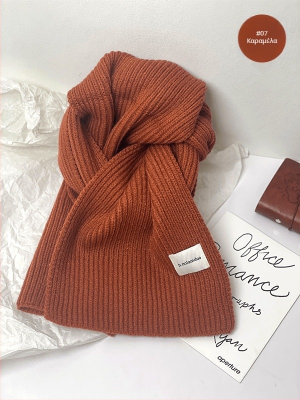 Πλεκτός σάλι σε κορεατικό στυλ, συνθετικό κασμίρι/ακρυλικό, κατάλληλος για χειμώνα, άνοιξη και φθινοπωρο, κυκλοφόρησε το καλοκαίρι του 2025