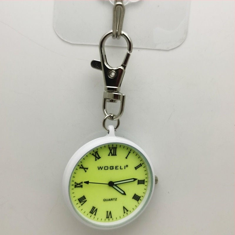 Ρολόι νοσοκόμων με μπρελόκ, μηχανισμός Quartz (Wogeli), φωτιζόμενο, PC καθρέφτης, κάσα Quartz