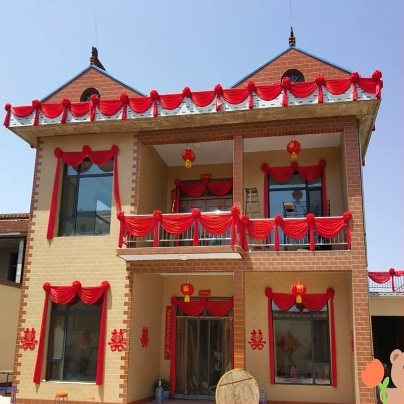 Σφαίρα λουλουδιών για πύλη γάμου, υφασμάτινη διακόσμηση, συσκευασία OPP, δώρο γιορτών, μη εισαγόμενο