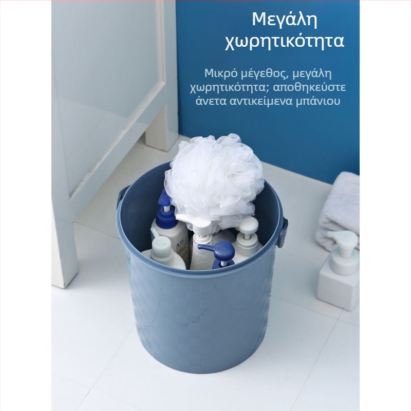 Πλαστικό ενισχυμένο φορητό κουβά με λαβή και καπάκι για οικιακή χρήση, ψάρεμα, πλύσιμο αυτοκινήτου και αποθήκευση