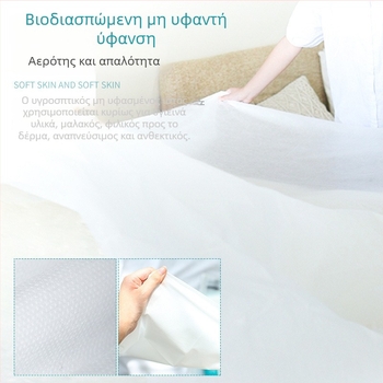 Ταξιδιωτικό σετ σεντονιών μιας χρήσης — 4 τεμάχια, μη υφαντό ύφασμα, περιλαμβάνει σεντόνι, κάλυμμα παπλώματος και μαξιλαροθήκες