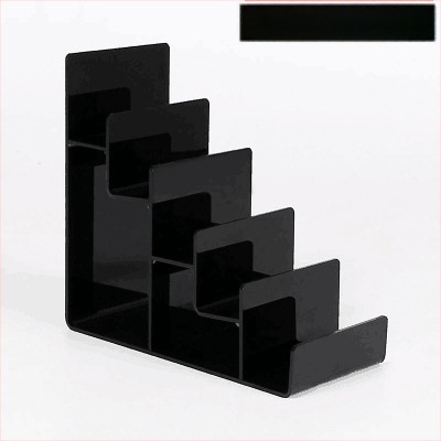 Βάση προβολής πορτοφολιών και τσαντών, διπλού επιπέδου, κατασκευή με έγχυση, περίβλημα γύψου, σε σχήμα σκάλα