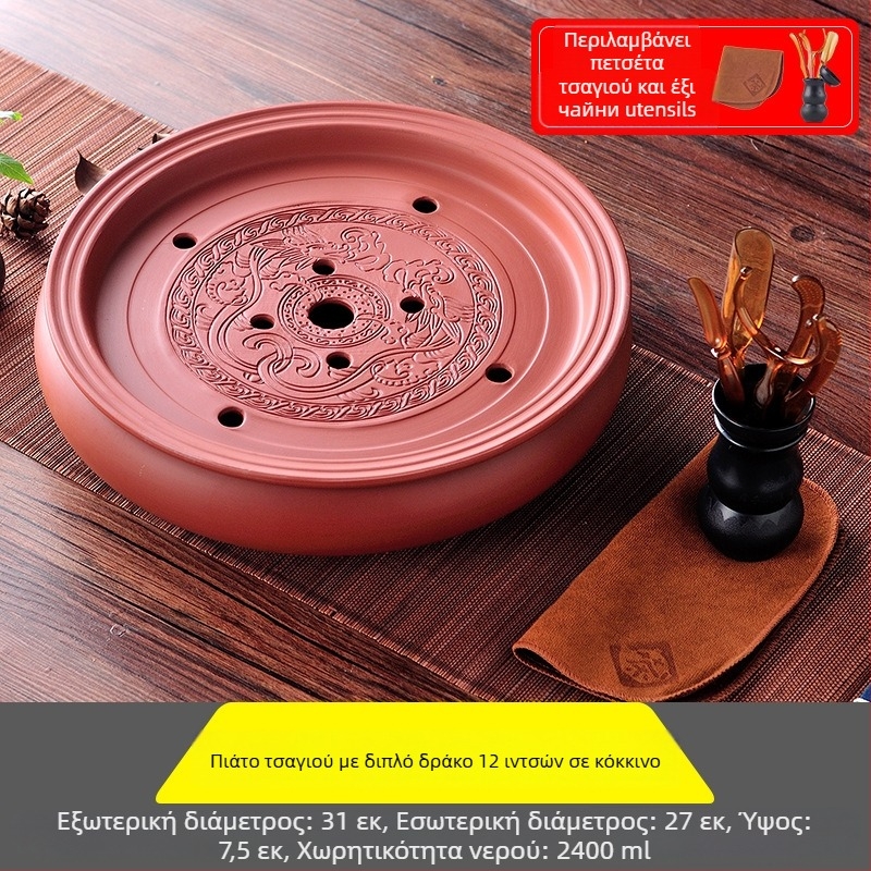 Δίσκος τσαγιού από κεραμικά, χειροποίητος, πρώτη κλάση ποιότητας, ρετρό στυλ, ελαφριά πολυτέλεια ρετρό