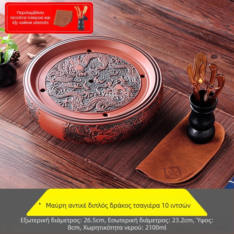 Δίσκος τσαγιού από κεραμικά, χειροποίητος, πρώτη κλάση ποιότητας, ρετρό στυλ, ελαφριά πολυτέλεια ρετρό