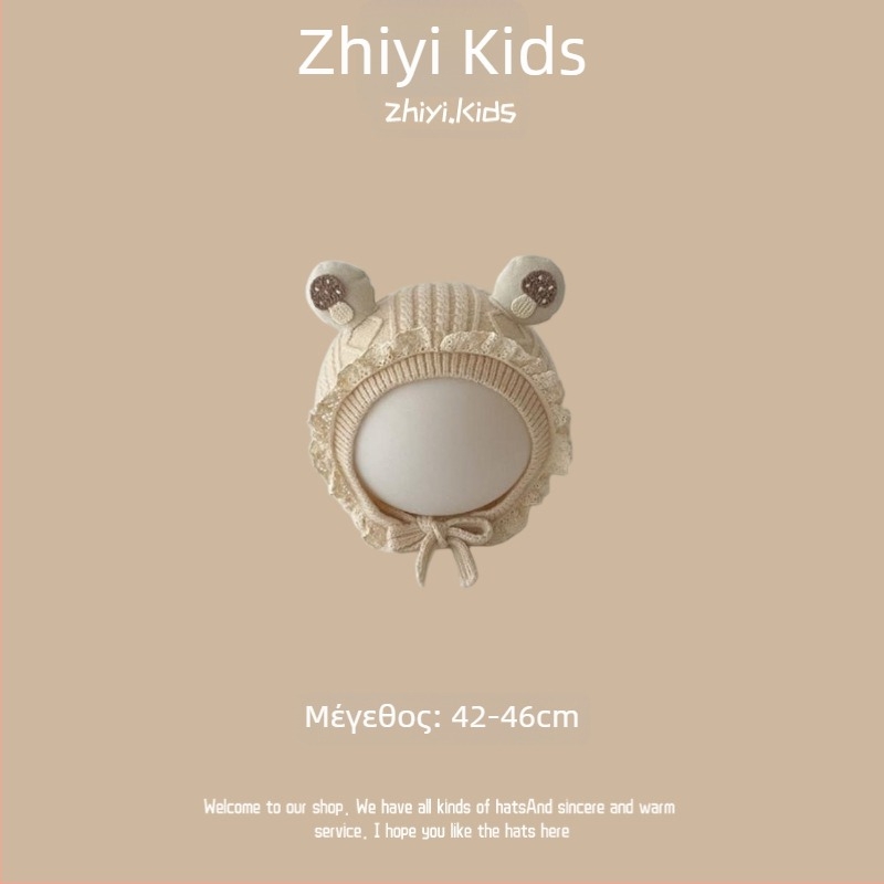 Unisex πλεκτό καπέλο με προστασία αυτιών για βρέφη και νήπια, κορεατικό στυλ, χαριτωμένος πλεκτός σχεδιασμός, χειμερινή ζεστασιά