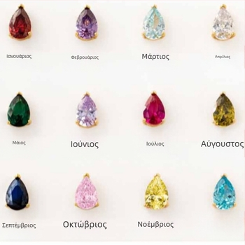 Κολιέ από τιτάνιο ατσάλι με σταγόνα νερού ζιρκόν, λίθος γέννησης 12 μηνών, κενού ηλεκτροπλατίνας φινίρισμα, ανθεκτικό στην αποχρωμάτωση