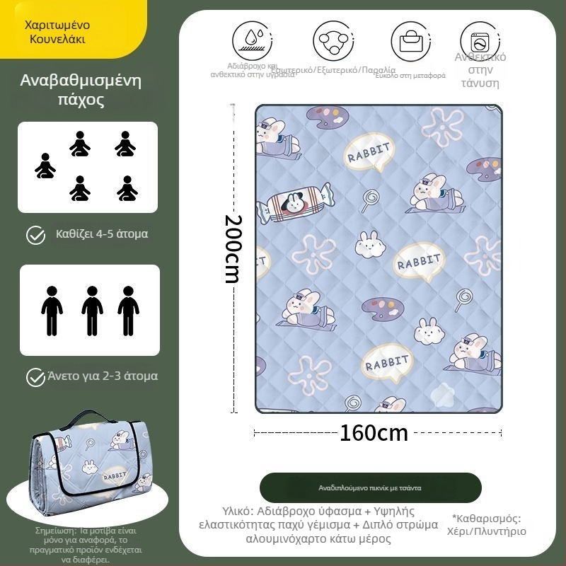 Οκταγωνική εξωτερική αδιάβροχη επιφάνεια κάμπινγκ από πολυεστέρα, αντιολισθητική και ανθεκτική στην υγρασία, για 4–6 άτομα