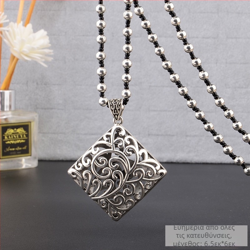 Αλυσίδα για πουλόβερ από κράμα, μακριά κολιέ με φούντα, ρετρό-εθνο στυλ