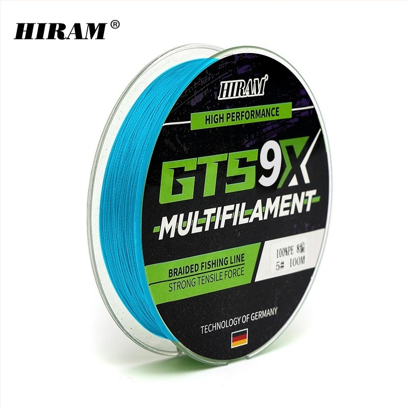 HIRAM Κύρια γραμμή αλιείας, 9-νήματος πλεγμένη PE, υψηλή αντοχή, κουτί 200 καρούλια