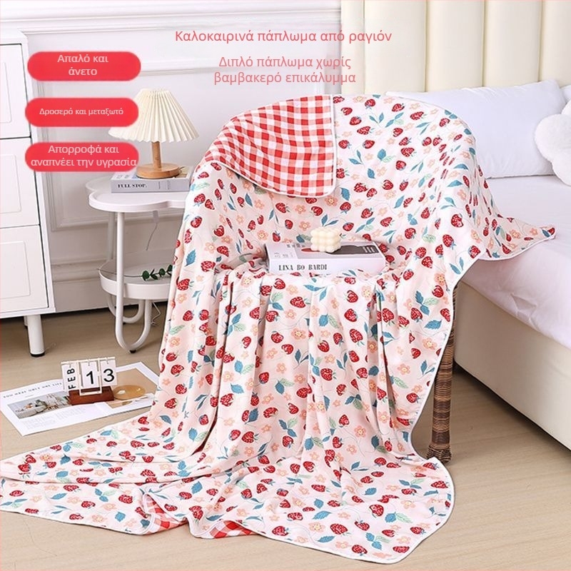 Βαμβακερό ριγέ κάλυμμα κουβέρτας, ελαφρύ κάτω από 300 γ, φρέσκο και καθαρό στυλ, ύφανση από νήματα