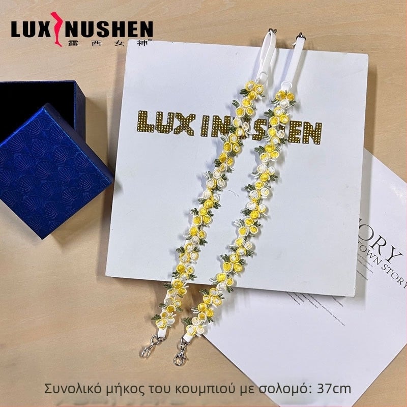 Κεντημένο δαντελένιο φόρεμα-slip με λεπτές τιράντες, νάιλον, διαφανείς λεπτομέρειες, άνοιξη 2024