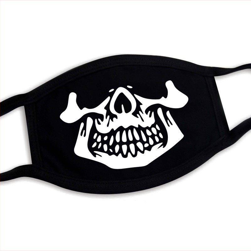 Μάσκα με εκφραστικό σχέδιο κρανίου Shiba Inu, βαμβάκι, εκτύπωση, καρτούν σχέδιο, μοντέλο με κρεμαστά αυτιά, προστασία από σκόνη