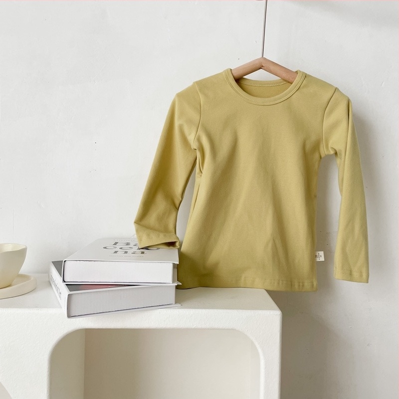 Παιδικό μακρυμάνικο T-shirt από βαμβάκι με στρογγυλό λαιμό, μαλακό φινίρισμα, 95% βαμβάκι 5% ελαστάνη, για παιδιά 0–1 ετών