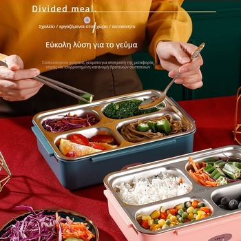 Ηλεκτρικό δοχείο για μεσημεριανό φαγητό με θέρμανση χωρίς νερό, εσωτερικός κάδος από ανοξείδωτη 304, χωρητικότητα 1,1–1,2 L, 50 W, 220 V, τροφοδοσία από όχημα