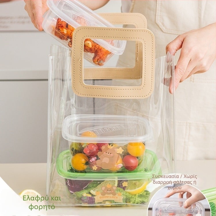 Κουτί γευμάτων μίας χρήσης από PP με μπολ και chopsticks, κατάλληλο για τρόφιμα, βιοδιασπώμενο, για χρήση σε γραφείο