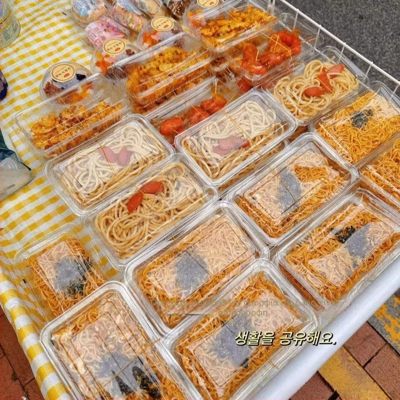 Πλαστική συσκευασία φαγητού μίας χρήσης με καπάκι, διαφανής, κατάλληλη για φρούτα και κρύα πιάτα