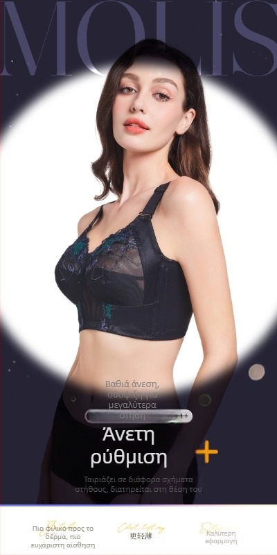 Σουτιέν θηλασμού με ρυθμιζόμενους ιμάντες, πλήρεις κύπελλα, χωρίς επένδυση από νάιλον, πέντε σειρές αγκιστρώσεων στην πλάτη, επένδυση από βαμβάκι 50–70%