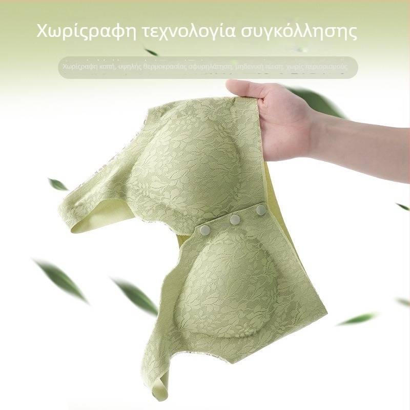 Σουτιέν θηλασμού με μπροστινό κούμπωμα, χωρίς μεταλλικά ελάσματα, χωρίς ραφές, λεπτά διαμορφωμένα κύπελλα, δαντέλα
