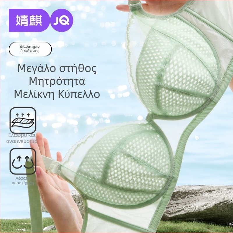 Σουτιέν θηλασμού με υπερλεπτές φόρμες, δαντελένιο σχέδιο, διαπνέον χωρίς underwire, πίσω με τέσσερις σειρές αγκιστριών, διαπνοή νάιλον μίξη, κατάλληλο για όλες τις φάσεις μητρότητας