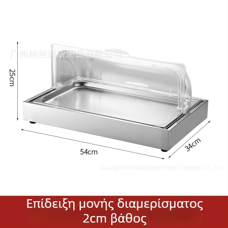 Ανοξείδωτη μεταλλική τραπέζα έκθεσης για δεξιώσεις ξενοδοχείων — INS στυλ, μάρκα ZHILISHI, ράφι για θαλασσινά