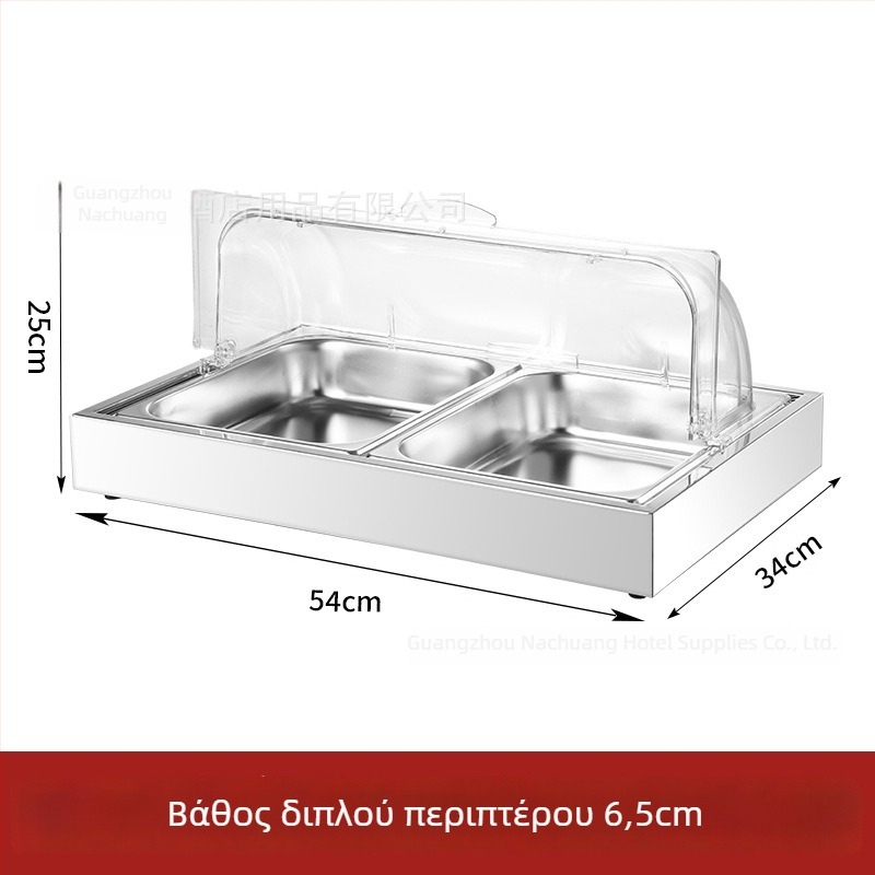 Ανοξείδωτη μεταλλική τραπέζα έκθεσης για δεξιώσεις ξενοδοχείων — INS στυλ, μάρκα ZHILISHI, ράφι για θαλασσινά