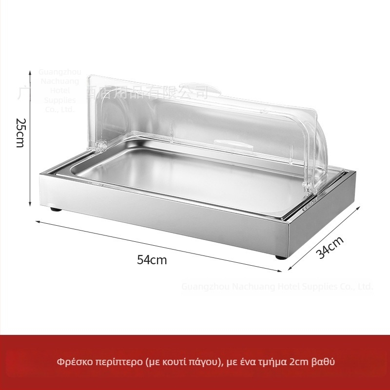 Ανοξείδωτη μεταλλική τραπέζα έκθεσης για δεξιώσεις ξενοδοχείων — INS στυλ, μάρκα ZHILISHI, ράφι για θαλασσινά