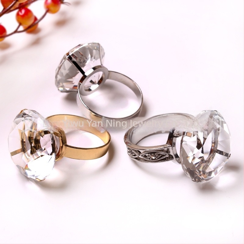 Δαχτυλίδι πετσέτας με διαμάντι – Ανοξείδωτος χάλυβας, ηλεκτροεπικάλυψη, μοντέρνο μινιμαλιστικό στυλ, με εκτύπωσης λογότυπου, ιδιωτικής ετικέτας διαθέσιμο