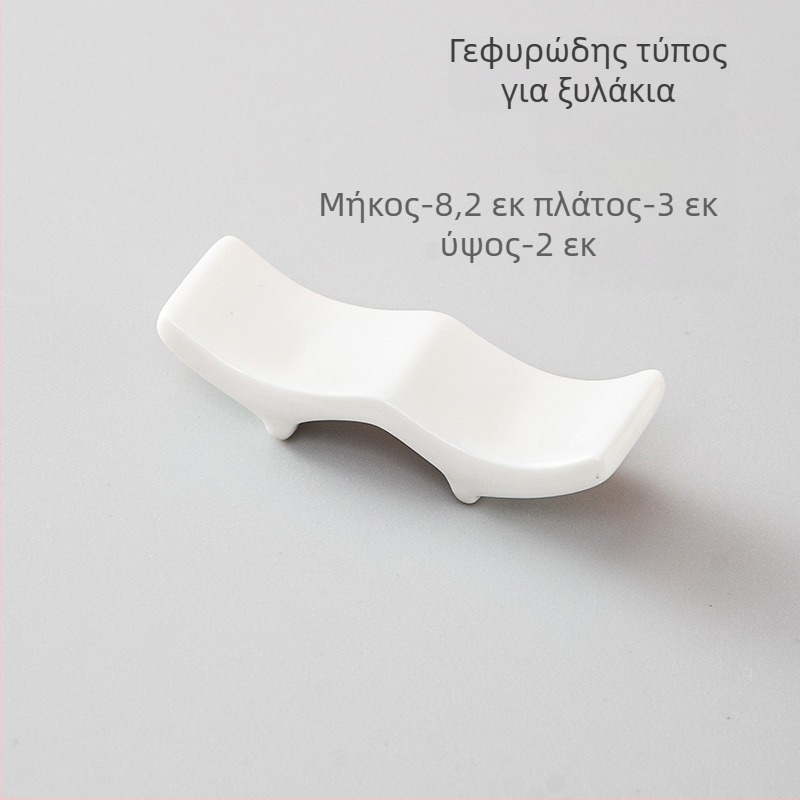 Πορσελάνινο στήριγμα για ξυλάκια και θήκη για κουτάλι, διπλής χρήσης, γυαλισμένη επίστρωση, μοντέρνα μινιμαλιστική διακόσμηση τραπεζιού για ξενοδοχεία και εστιατόρια