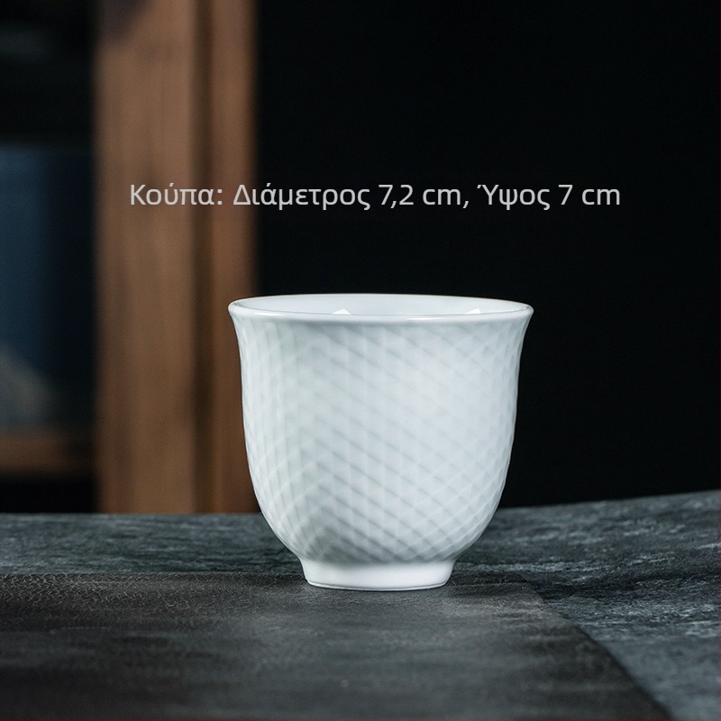 Σετ πορσελάνινης τραπεζαρίας ξενοδοχείου, underglaze color, σχέδιο ρίγες, 9 τεμάχια