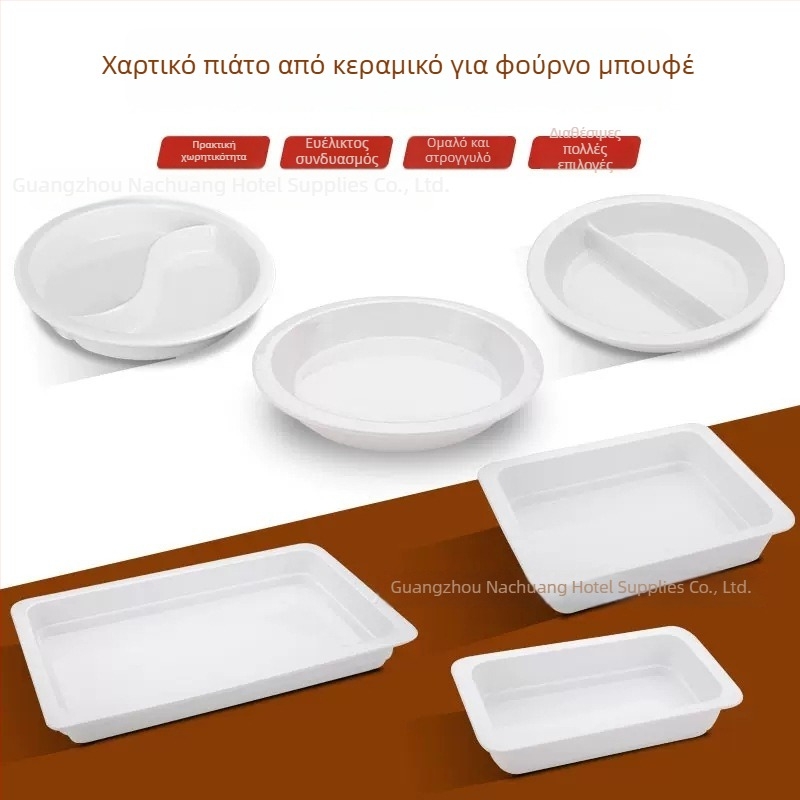 Κεραμικά σερβίτσια μπουφέ για ξενοδοχεία και εστιατόρια, τετράγωνο και στρογγυλό σχήμα, υλικό κεραμικό, μάρκα ZHILISHI, κινέζikos στυλ