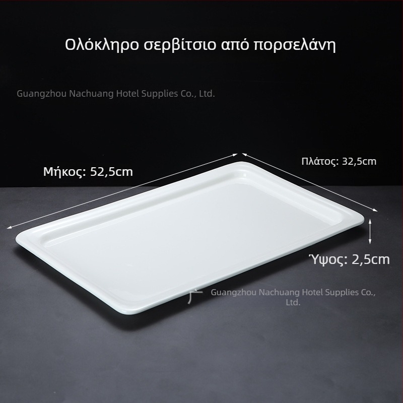 Κεραμικά σερβίτσια μπουφέ για ξενοδοχεία και εστιατόρια, τετράγωνο και στρογγυλό σχήμα, υλικό κεραμικό, μάρκα ZHILISHI, κινέζikos στυλ