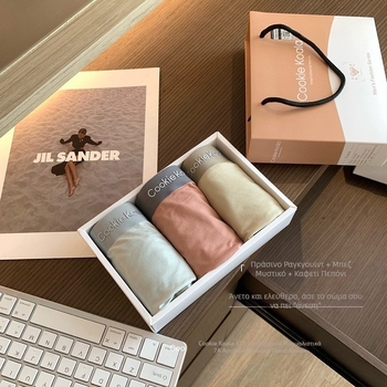 Ανδρικά εσώρουχα, αναπνεύσιμο νάιλον ύφασμα, μεσαία μέση, βαμβακερή επένδυση καβάλου