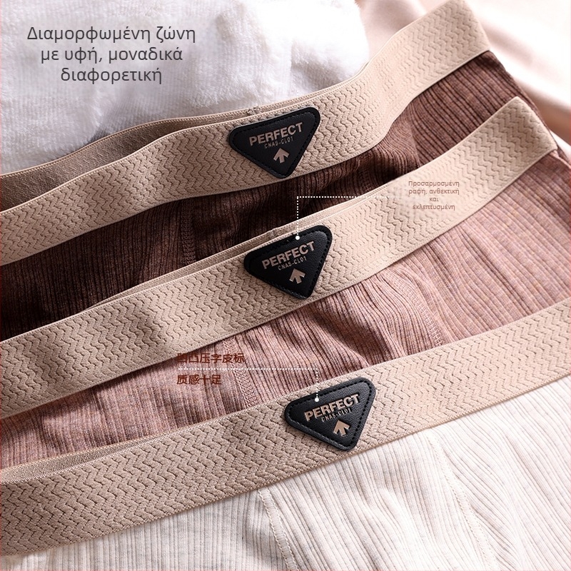 Ανδρικά βαμβακερά μποξέρ εσώρουχα, Jacquard ύφανση, διαπνοή, γρήγορο στέγνωμα και αντιβακτηριακές ιδιότητες; βαμβάκι 90-95%; επένδυση καβάλου: βισκόζη; μεσαία μέση