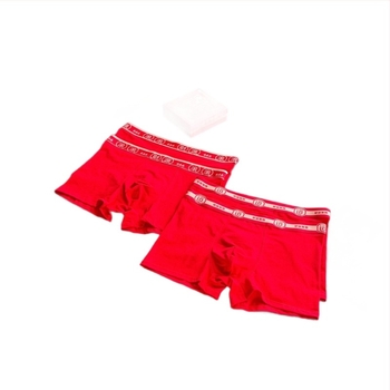 Ανδρικά boxer briefs από 100% βαμβάκι, κόκκινο χρώμα, μεσαία ζώνη, αναπνέοντα και άνετα, για εορτές του έτους γέννησης και γάμου, σε συσκευασία δώρου