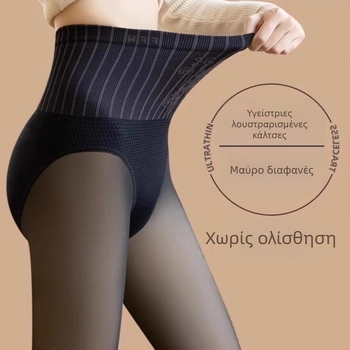 Καλσόν-παντόχωση με φλίς, ψηλή μέση, παχιές, στενή γραμμή, πολυεστέρα-νάιλον-σπάντεξ ανάμιξη, 50–70% νάιλον, 30–50% σπάντεξ, χειμώνας 2023