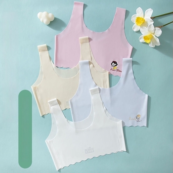 Tube Top για κορίτσια 7–12 ετών, νάιλον, με πλήρη Cup και λεπτό μορφοποιημένο κάλυμμα, διαπνοή και άνεση, στυλ γιλέκο