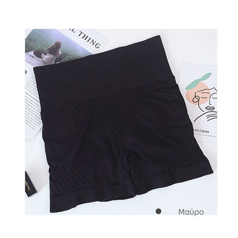 Γυναικείο εσώρουχο shapewear με ψηλή μέση, χωρίς ραφές, νάιλον με ζακάρτ ύφανση και επένδυση καβάλου από βαμβάκι-μίγμα